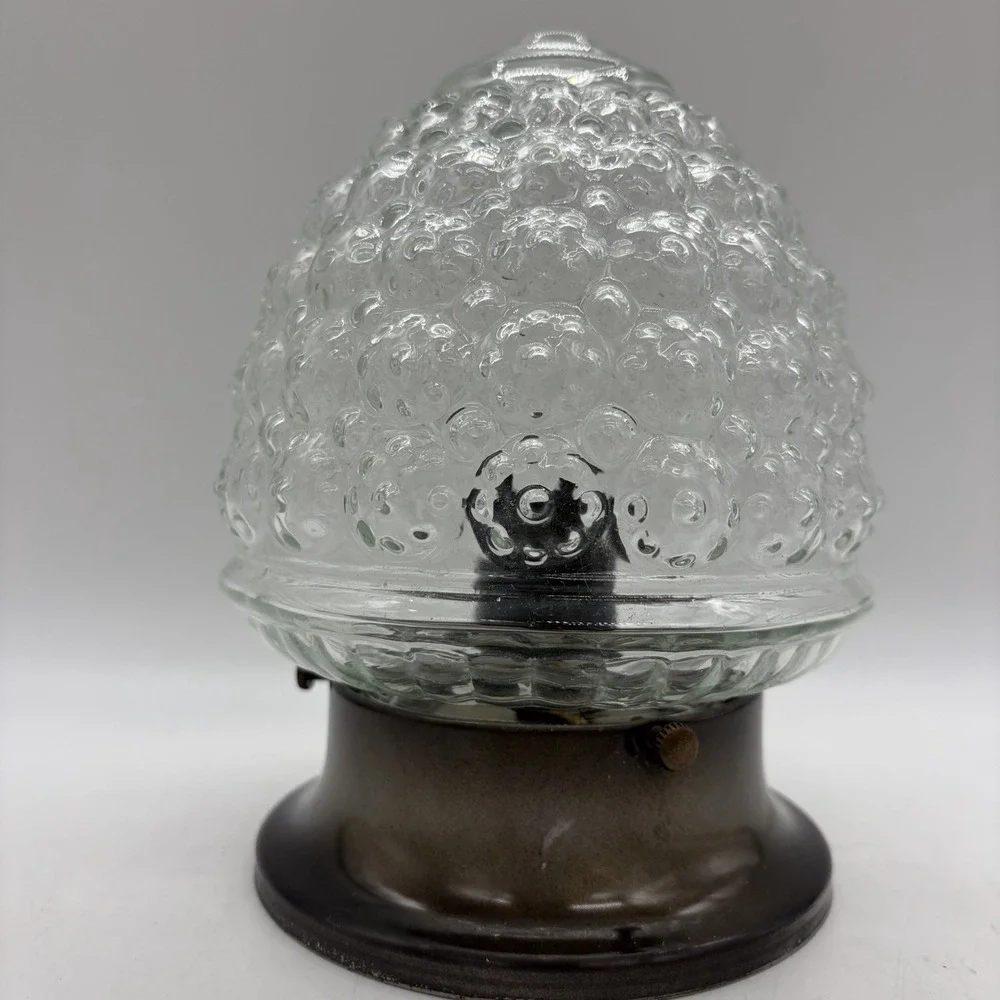 Vintage Bubble Acorn Clear Glass Ceiling Wall Light Fixture & Lamp Shade Globe